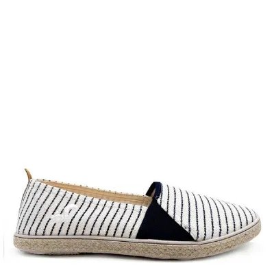 thies Veganer thies ® Mallorca Organic Cotton Espadrille navy stripe aus Biobaumwolle
