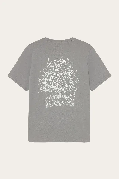KnowledgeCotton Apparel KnowledgeCotton Apparel Herren vegan T-Shirt Mit Aufdruck Auf Der RÃ¼ckseite â€“ Ultimate Grey