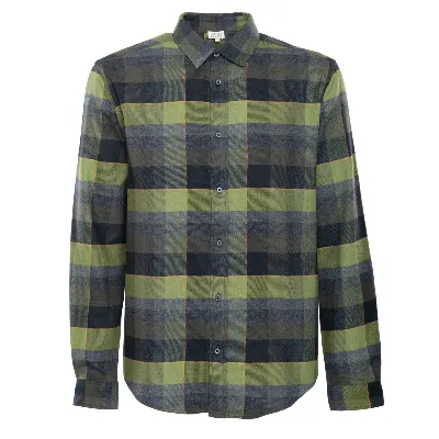 Living Crafts LIVING CRAFTS - Herren Flanellhemd - Grün