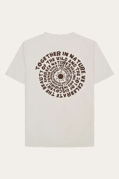 KnowledgeCotton Apparel KnowledgeCotton Apparel Herren vegan T-Shirt Herren RÃ¼ckenaufdruck Reiher WeiÃŸ