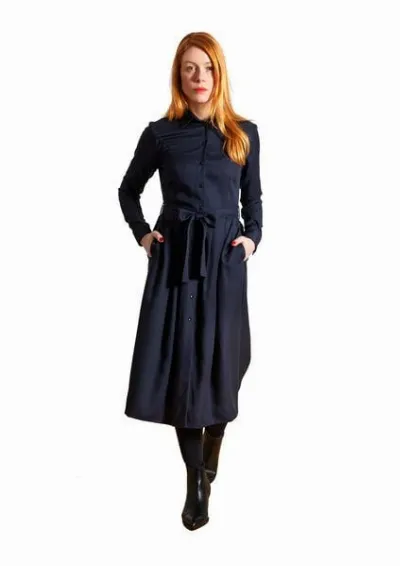 Sophia Schneider-Esleben Sophia Schneider-Esleben Dress Marie, Navy - Damenkleid aus Tencel