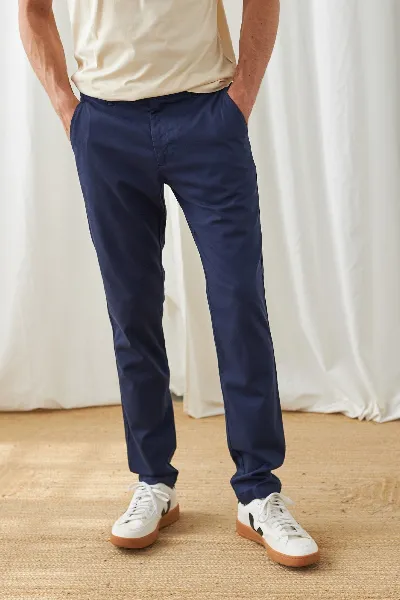 TWOTHIRDS TWOTHIRDS Herren vegan Chinos Yapes Marineblau