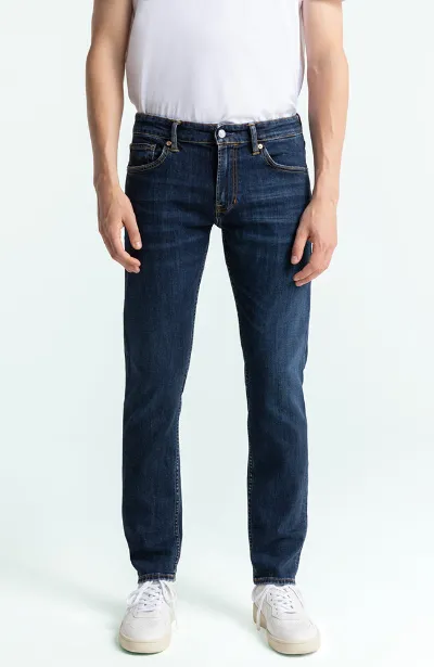 Kings Of Indigo Kings of Indigo Herren vegan Jeans Charles Clean Medium Washed Dunkelblau