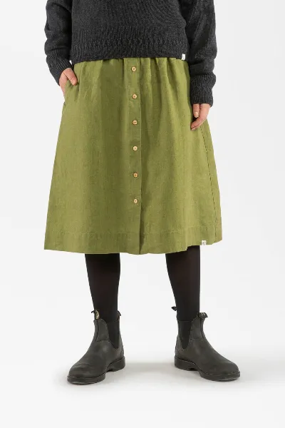 MATONA MATONA Damen vegan Midirock Kardamom Grün