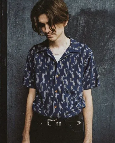 Nudie Jeans Nudie Jeans Arvid Ikat Shirt - Blueberry