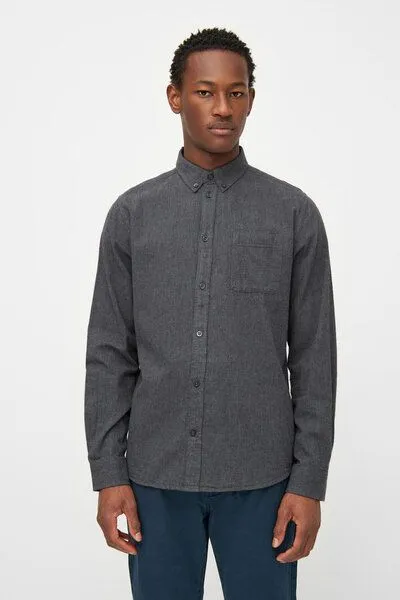 KnowledgeCotton Apparel KnowledgeCotton Apparel Flanellhemd Melange - Regular Fit - aus Bio-Baumwolle