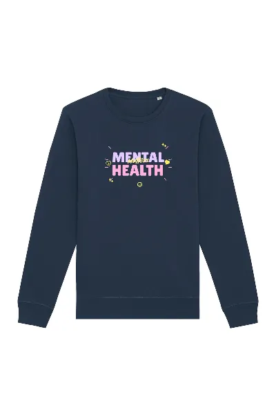 Oat Milk Club Oat Milk Club Damen vegan Sweatshirt Mental Health Matters Navy