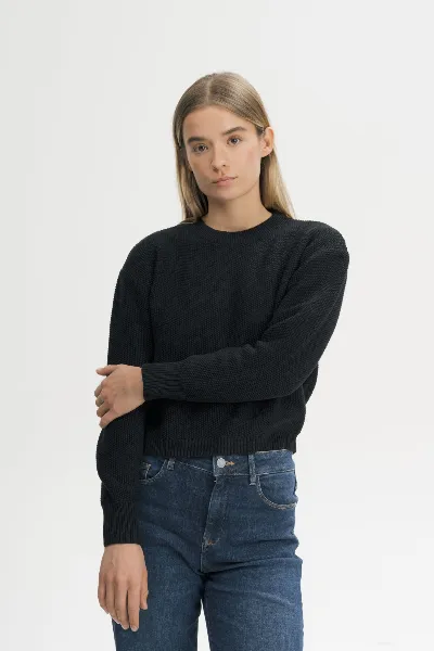 MELA MELA Damen vegan Strickpullover Structured Suriya