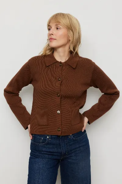 recolution Recolution Damen vegan Overshirt Von Celosia In Cognac