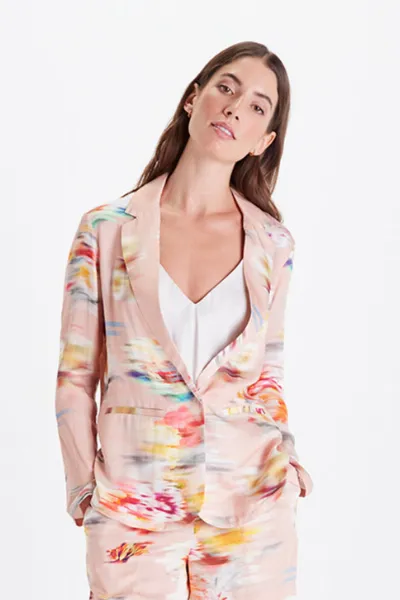 Neu Nomads Neu Nomads Damen vegan Jacke Karlie Blume Unschärfe Druck