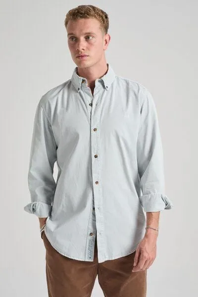 Trendsplant Trendsplant Postiguet Pigment Dyed Twill Shirt Air Blue