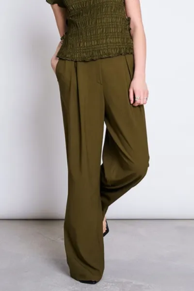 JAN N JUNE JAN 'N JUNE Damen vegan Hose Niva Rosmarin Grün