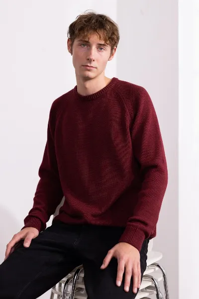 HAFENDIEB Hafendieb Herren vegan Strickpullover Smutje Burgund