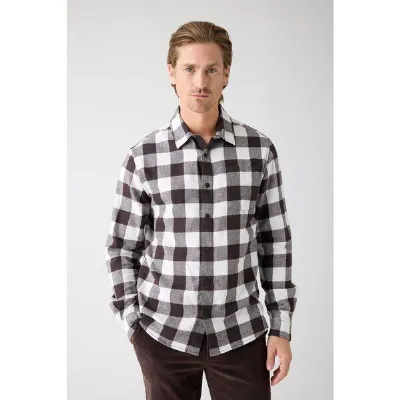 KnowledgeCotton Apparel KnowledgeCotton Apparel Kariertes Flanellhemd aus Bio-Baumwolle GOTS/Vegan