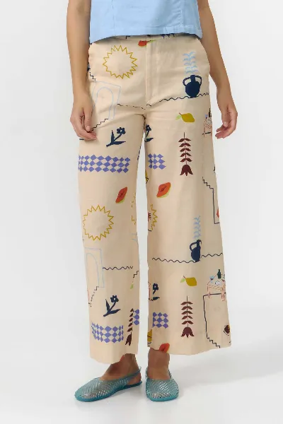 SUITE13LAB SUITE13LAB Damen vegan Hose Ulla Print Holiday