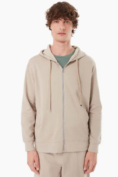ORGANICATION ORGANICATION Herren vegan Kapuzenjacke Sweat Sand