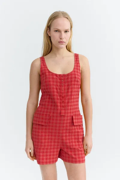thinking mu Thinking MU Damen vegan Jumpsuit Seersucker Maud