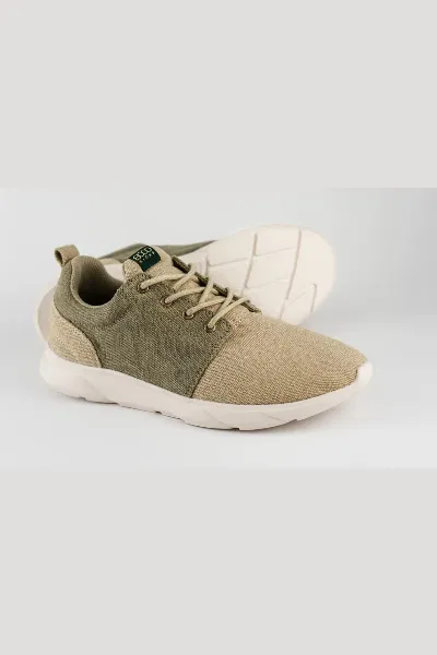 8000kicks EU 8000kicks EU Herren vegan Sneaker Explorer V2 Beige Und Grün