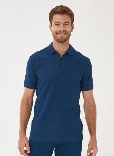 ORGANICATION ORGANICATION Poloshirt aus Bio-Baumwolle mit Reißverschluss