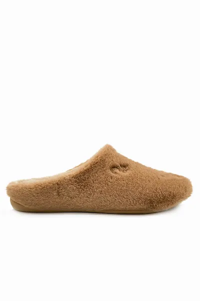 thies thies Damen vegan Pantoffel Flauschig Kamel