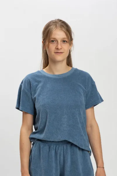 MATONA MATONA Damen vegan Frottee T-Shirt Dusk Blue