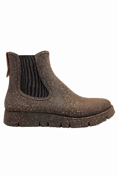 nat-2 nat-2 Damen vegan Chelsea Regenstiefel Rugged Prime Cork Wasserdicht Braun