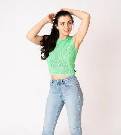 Gary Mash GARY MASH Gestricktes cropped Top Rosita aus Biobaumwolle