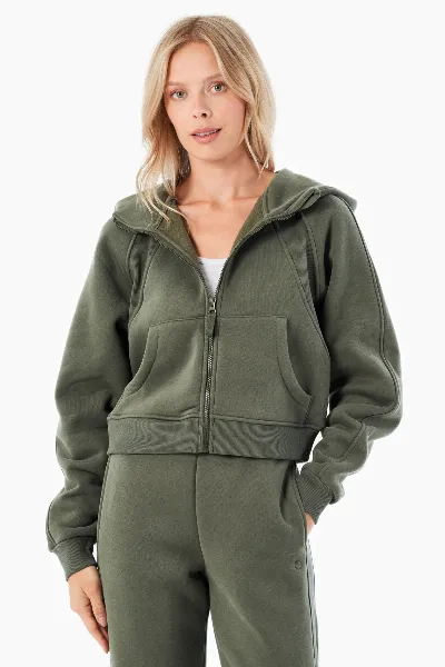 ORGANICATION ORGANICATION Damen vegan Hoodie Full Zip Joddy Olive
