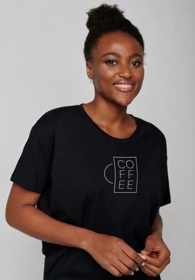 GreenBomb GREENBOMB Lifestyle Coffee Cup Feel - Lässiges T-Shirt aus einem Bio-Baumwoll Mix / hochwertiger Print / Fair & Vegan