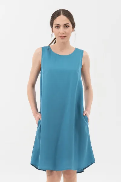 ORGANICATION ORGANICATION Damen vegan Ã„rmelloses Lockeres Kleid