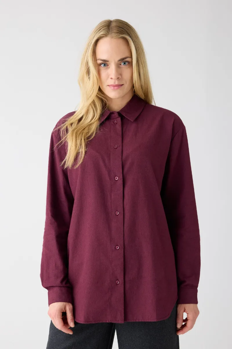 KnowledgeCotton Apparel Hemd Loose Flannel