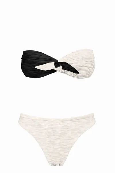 Anekdot Anekdot Damen vegan Bikini Set Slim Taijitu Creme