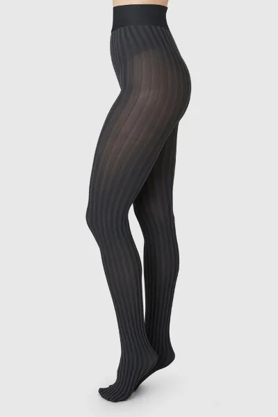 Swedish Stockings Strumpfhose Hilda Stripe Schwarz