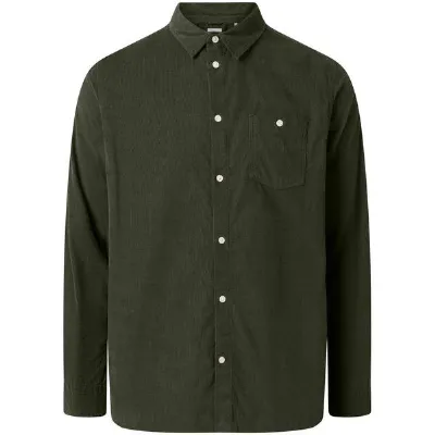 KnowledgeCotton Apparel KnowledgeCotton Apparel Cord Hemd - Baby cord custom fit shirt - aus Bio-Baumwolle