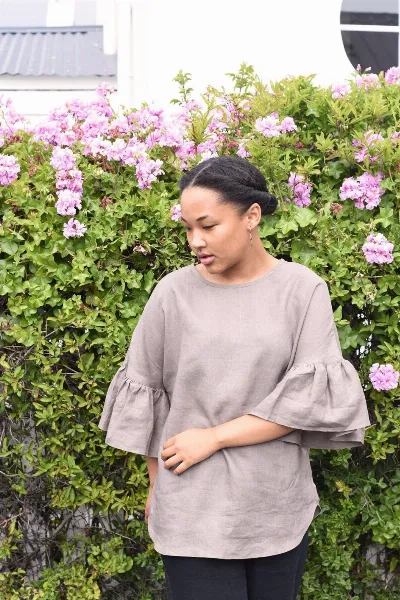 MAHLA MAHLA Damen vegan Bluse Liia Sandfarben