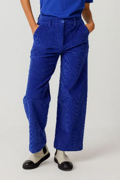 SKFK SKFK Damen vegan Hose Leartza Blau