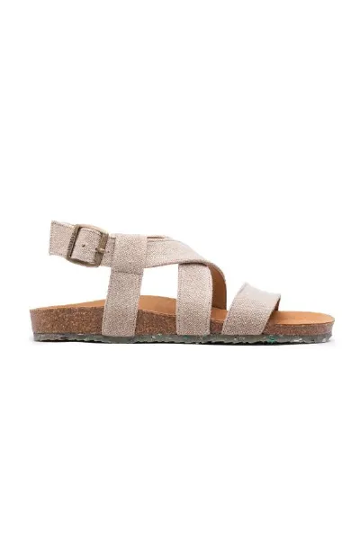 Zouri Zouri Damen vegan Sandalen Sand Leinen