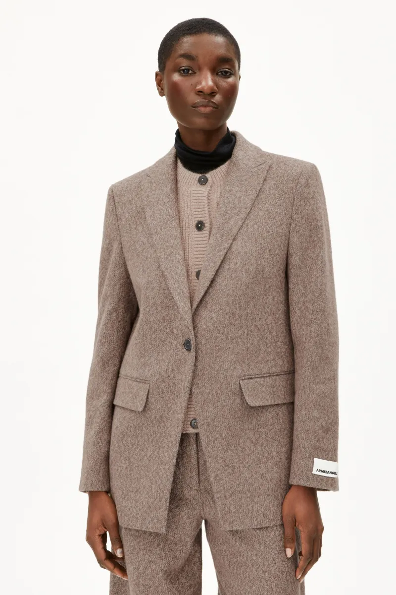 ARMEDANGELS Blazer Mikulaa Tweed Beige