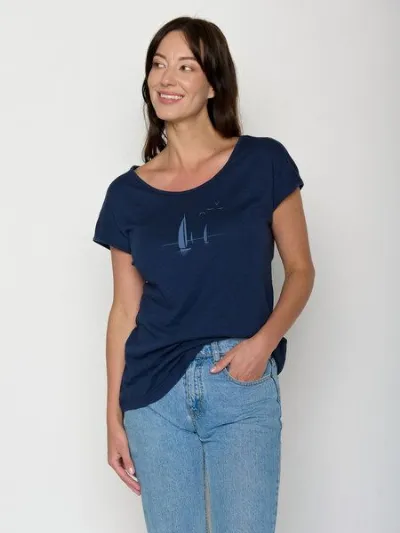 GreenBomb GREENBOMB Sailling Vessel Cool - Lässiges T-Shirt aus Bio-Baumwolle / hochwertiger Print / GOTS / Fair & Vegan