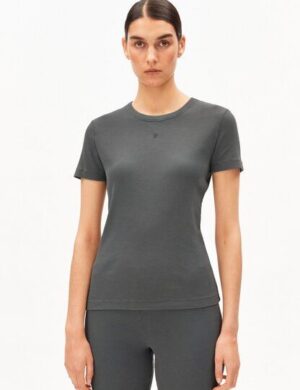 ARMEDANGELS GMT DYE RIB Damen Ripp-T-Shirt aus Bio-Baumwoll Mix