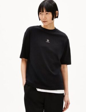 ARMEDANGELS TARJAA BACK FLOWAA Damen Heavyweight T-Shirt aus recyceltem Baumwoll Mix