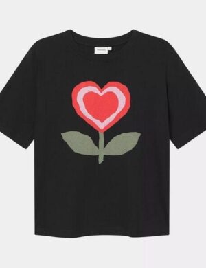 DEDICATED T-Shirt Vadstena Love Flower – Black