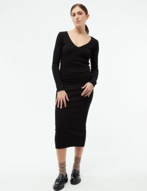 Givn Berlin Geripptes Kleid GBCORINNA slim Fit aus Bio-Baumwolle