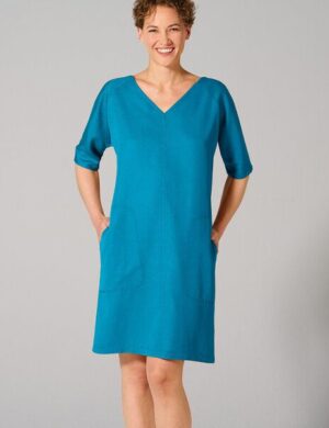 HempAge Kurzarm-Kleid 100% Lyocell (auf Hanf-Basis) Casual Fit