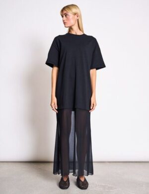 JAN N JUNE Mesh Jersey Kleid LACERTA