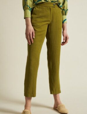 LANIUS 7/8 Hose aus TENCEL Lyocell mit Leinen
