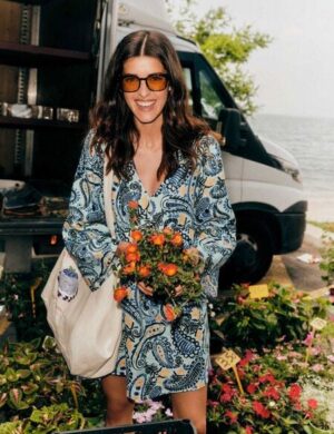 LANIUS Kleid (GOTS) aus Bio-Baumwolle, ECOVERO und Leinen