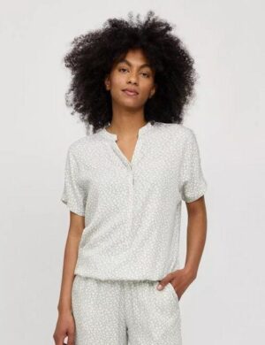 Mazine Gemusterte Bluse mit V-Ausschnitt – aus Ecovero