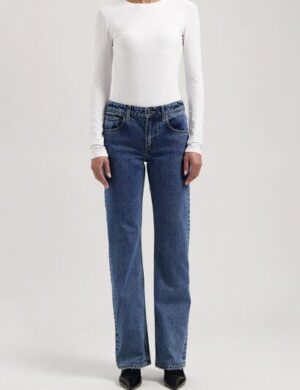 MUD Jeans Damen Jeans Straight Leg Carry – Stone Vintage