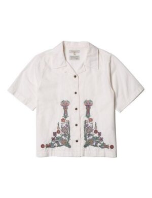 Nudie Jeans Lockere Bluse – Moa Floral – aus Bio-Baumwolle